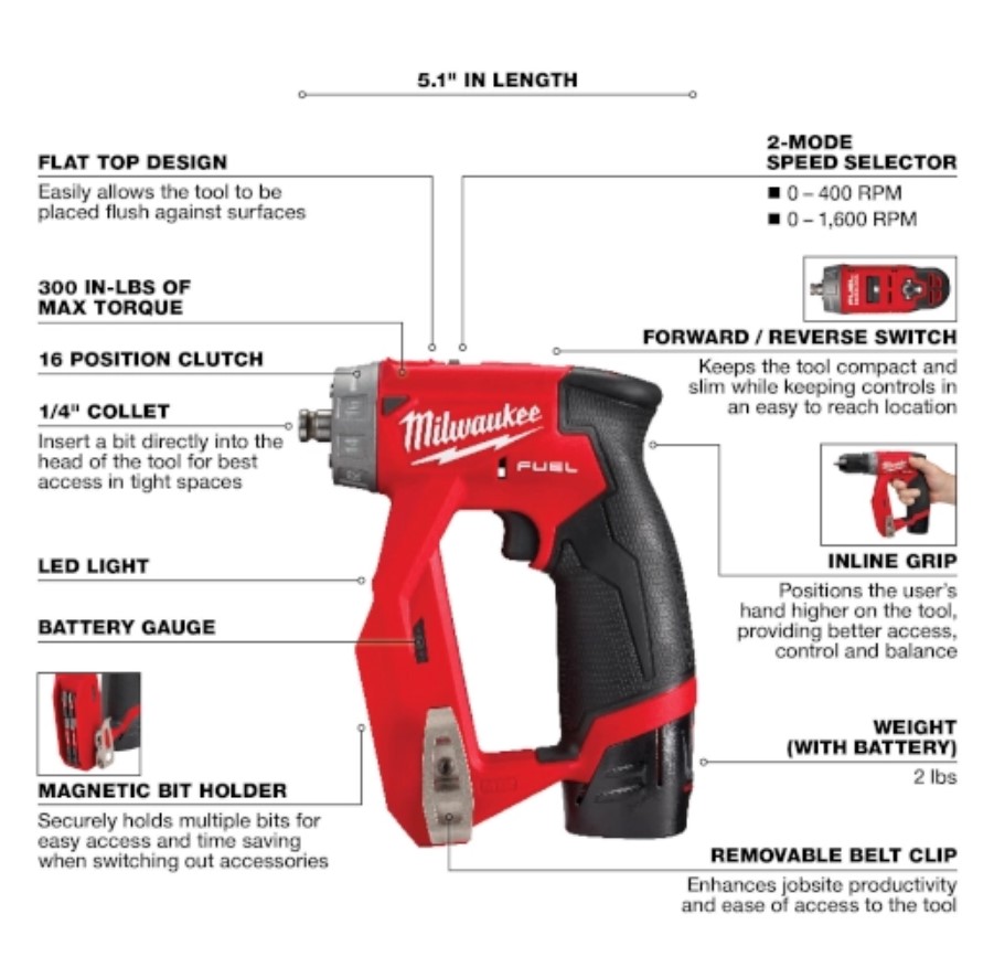 Miwaukee M12 FUEL Installation Drill/Driver Kit